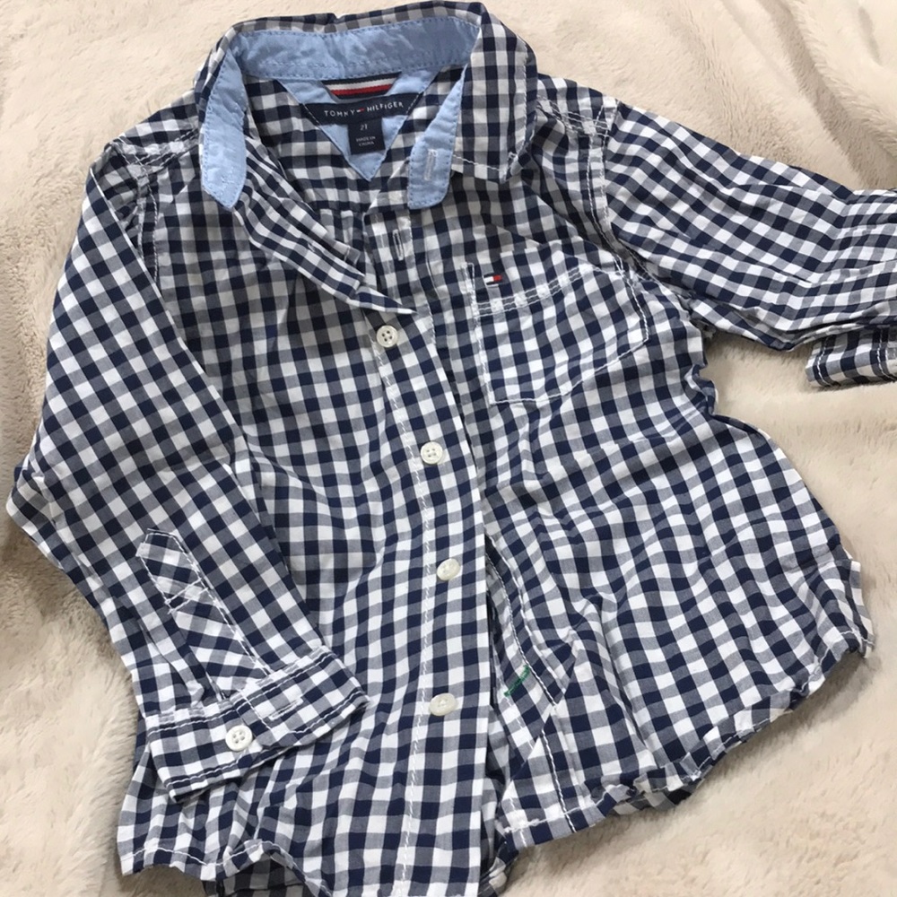 TOMMY HILFIGER toddler boy button up shirt